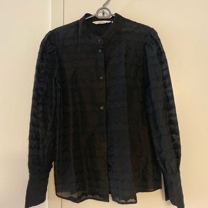 & other stories black patterned blouse
